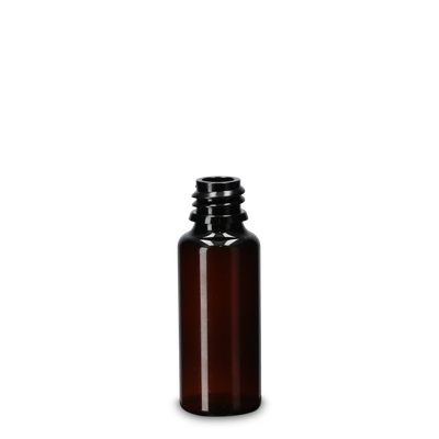 Flacon rond 30 ml PET marron GL 18 rond