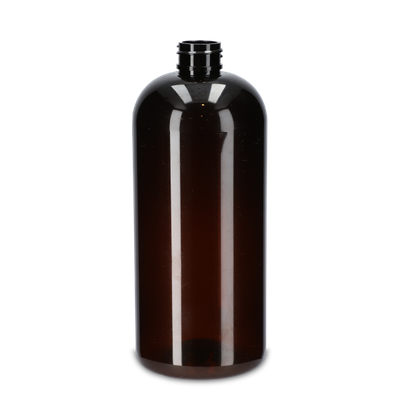 500 ml round bottle rPET brown 24/410 round