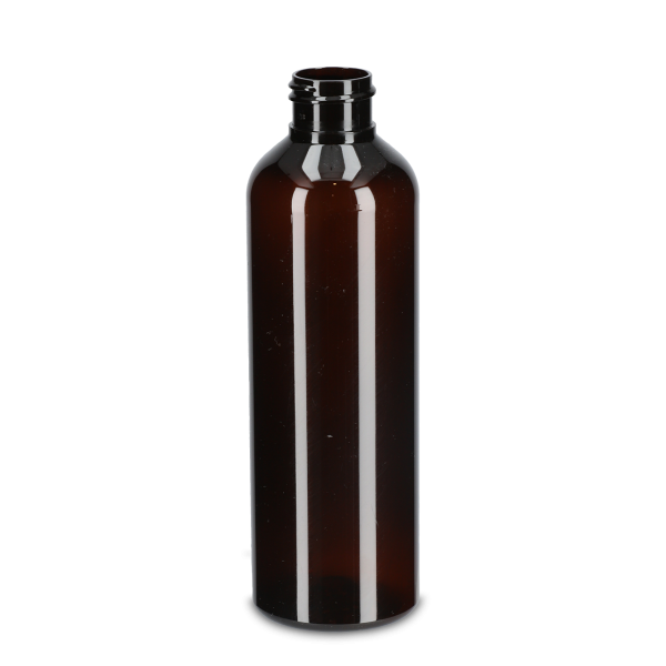 200 ml round bottle rPET brown 24/410 round