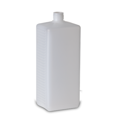 1000 ml Vierkantflasche HDPE natur RD 25 rechteckig
