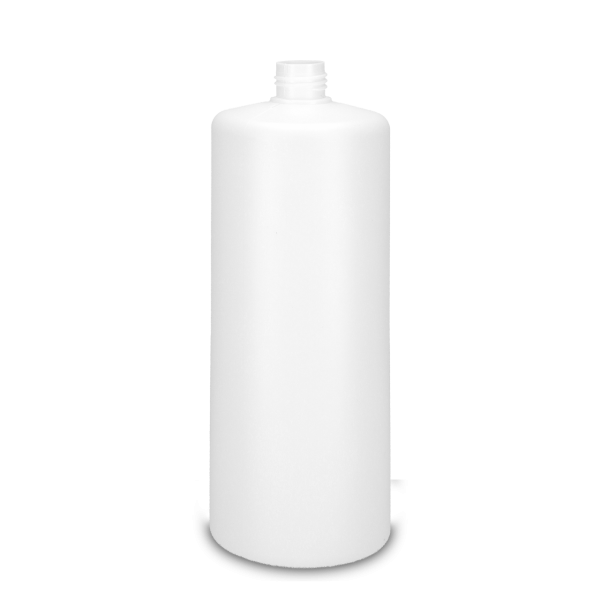 1000 ml Rundflasche HDPE weiß RD 25 zylindrisch