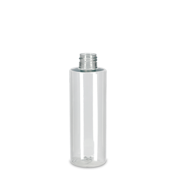 200 ml round bottle rPET natural 24/410 cylindrical