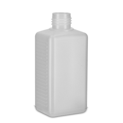 Botella cuadrada 200 ml HDPE natural RD 25 rectangular