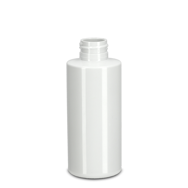 150 ml round bottle rPET white 24/410 cylindrical