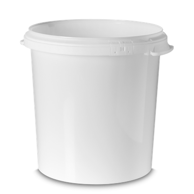 30 liter Hobbock PP white round