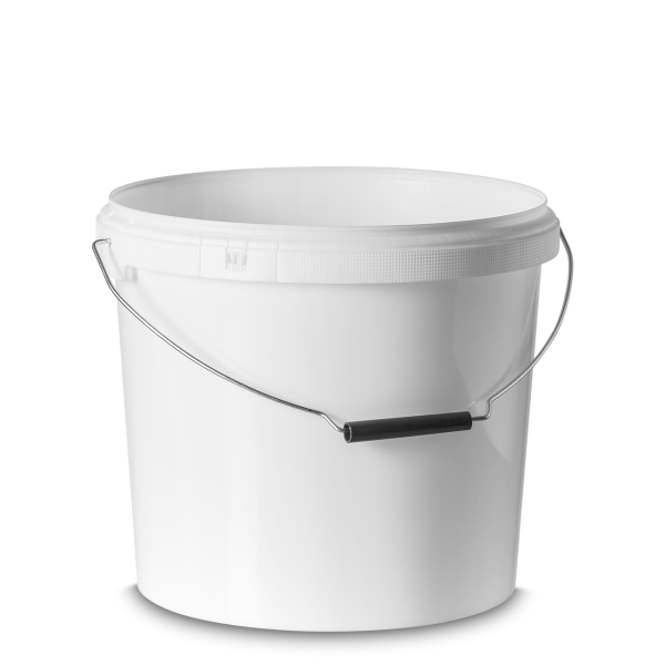 13 liter round bucket PP white round
