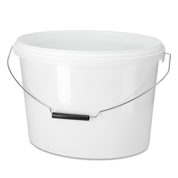 12 liter oval bucket PP white oval