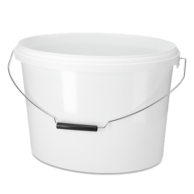 12 liter oval bucket PP white oval