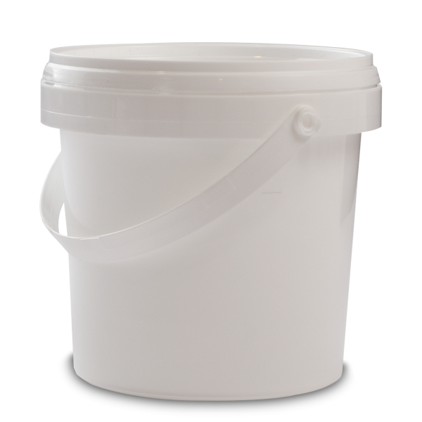 0.6 liter round bucket PP white round