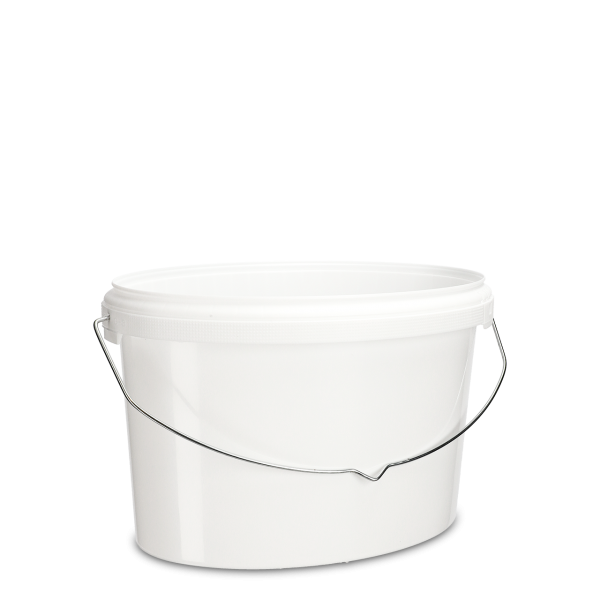 5.5 liter oval bucket PP white oval