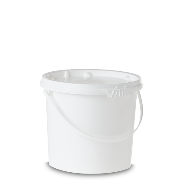 5.5 liter hazardous goods bin PP white round