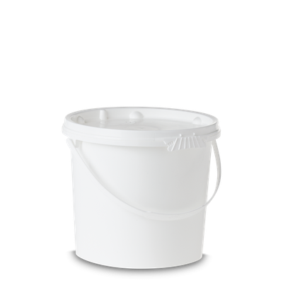 5.5 liter hazardous goods bin PP white round