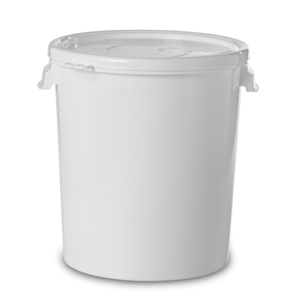 30 liter hazardous goods bin - PP - white - including lid