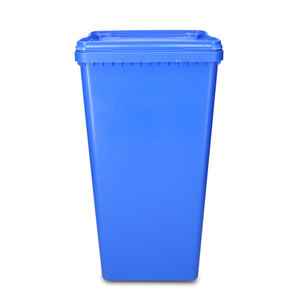 65 liter packaging bucket PP blue square - including lid