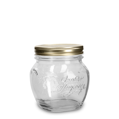 500 ml jam jar clear glass - type &quot;Anfora&quot; - including screw lid