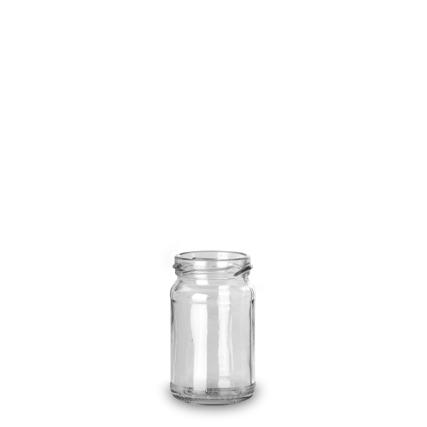 100 ml preserving jar glass clear TO 48 round