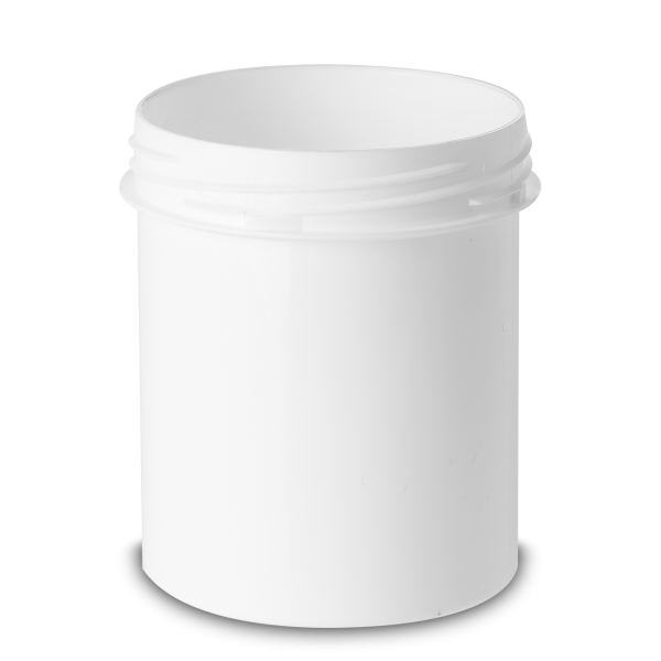 Bidon cylindrique 250 ml PP blanc RD 65 rond