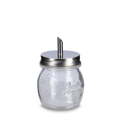 250 ml Zuckerstreuer - Glas - Deckel aus rostfreiem Stahl