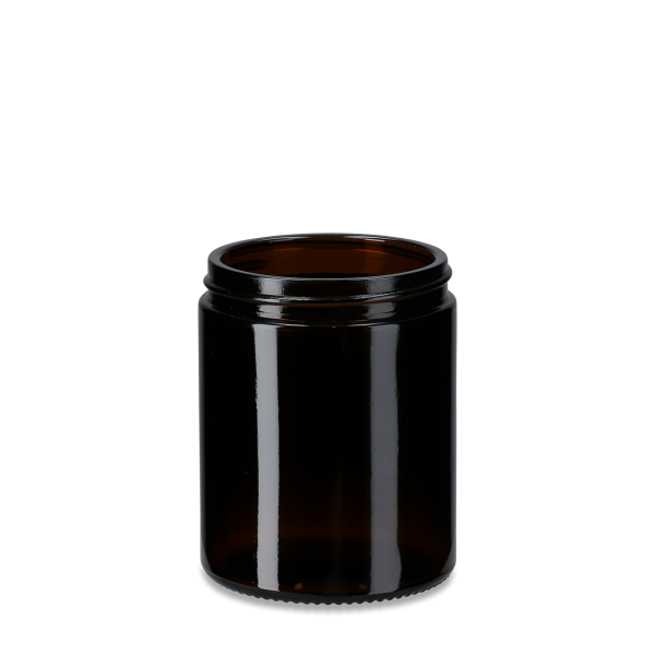 180 ml glass jar brown RD 63 round