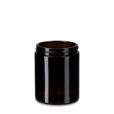 180 ml glass jar brown RD 63 round
