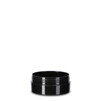 50 ml cosmetic jars recycled black - without lid