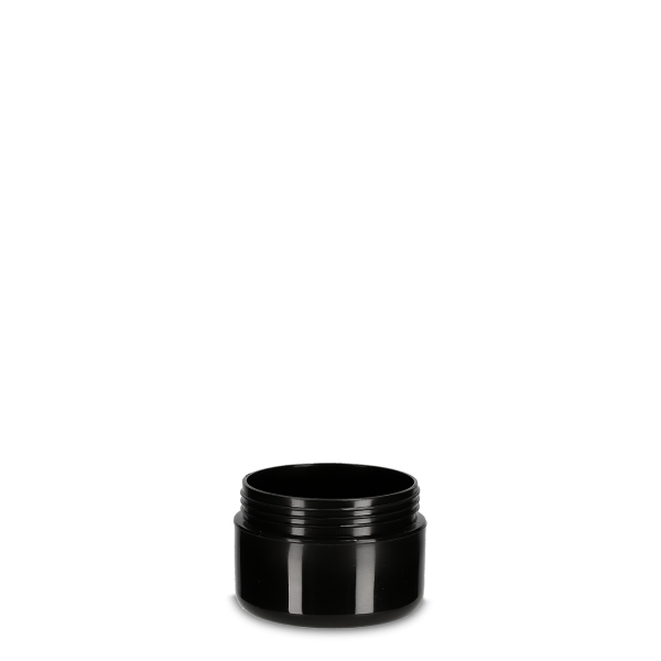 30 ml cosmetic jars recycled black - without lid