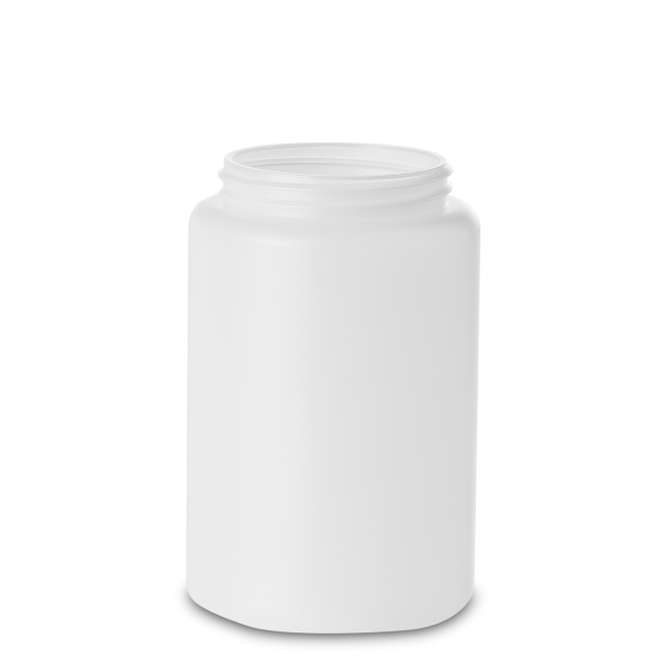 1000 ml screw cap jar HDPE natural RD 80 round