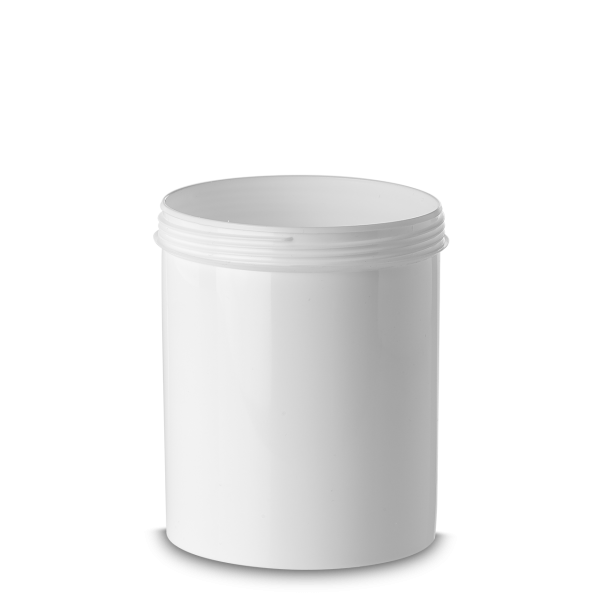 Barattolo cilindrico da 850 ml PP bianco RD 100 tondo