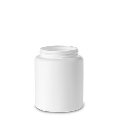 Pot à couvercle à vis de 750 ml HDPE blanc RD 80 rond