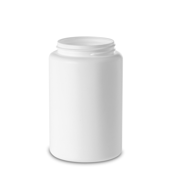 1000 ml screw cap jar HDPE white RD 80 round