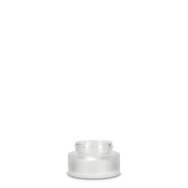 30 ml glass jar, clear frosted GL 54 round