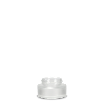 30 ml Glastiegel Glas klar mattiert GL 54 rund