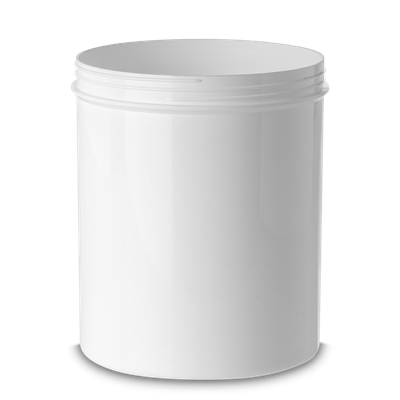 Bidon cylindrique 2000 ml PP blanc RD 130 rond