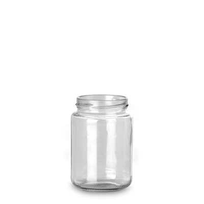 Barattolo per conserve in vetro trasparente TO 66 tondo da 380 ml
