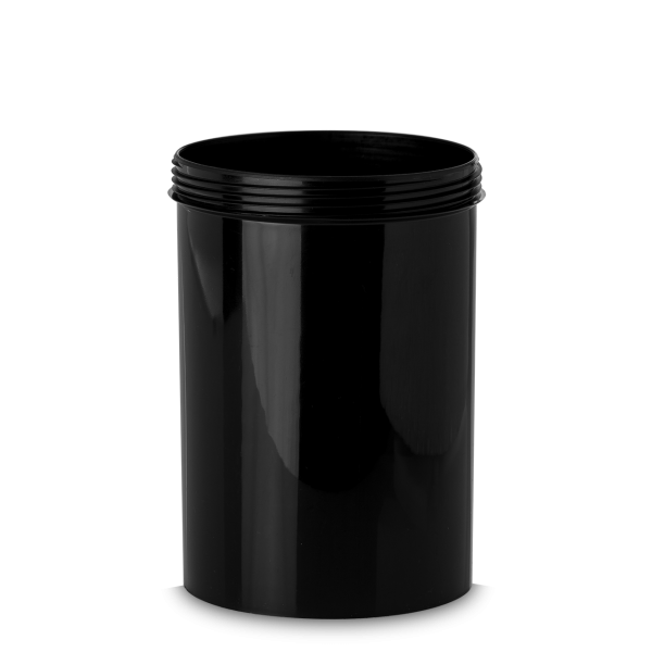 1000 ml Cylindrical can PE black RD 100 round