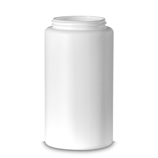 1500 ml screw lid can HDPE white RD 80 round