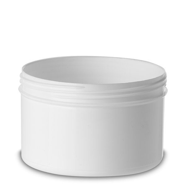 350 ml Cylindrical jar PP white RD 90 round