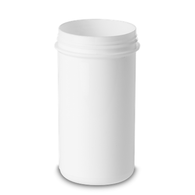 Barattolo Originality da 100 ml in PP bianco RD 45 rotondo