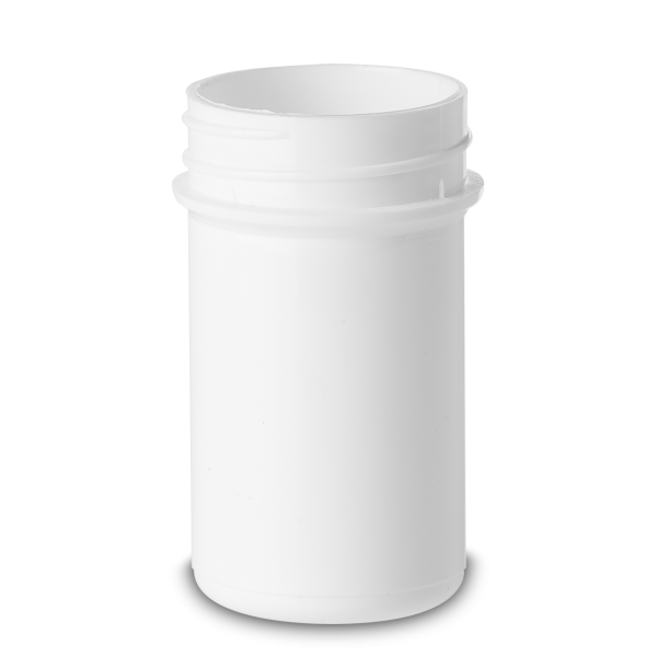 20 ml Cylindrical jar PP white RD 25 round