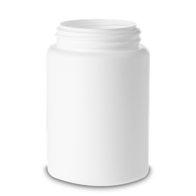 Barattolo da 500 ml con coperchio a vite HDPE bianco RD 70 rotondo