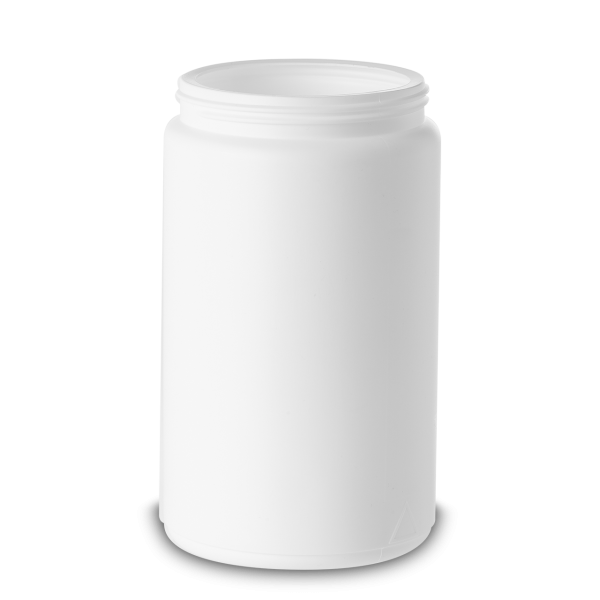 1100 ml screw lid can HDPE white RD 90 round