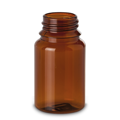 50 ml PET jar PET-G brown RD 33 cylindrical