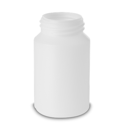 120 ml screw cap jar HDPE natural RD 40 round