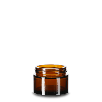 50 ml Glastiegel Glas braun GL 51 rund