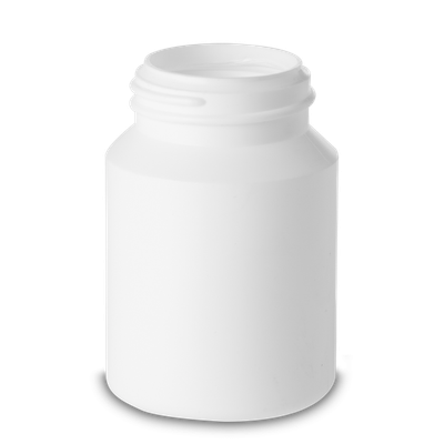 100 ml screw lid can HDPE white RD 40 round