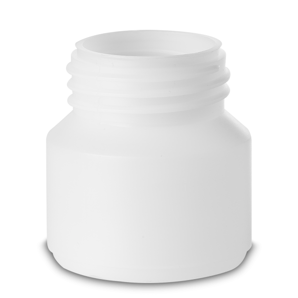 60 ml screw cap jar HDPE natural RD 40 round