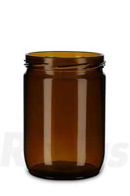 Pot de conservation 490 ml verre marron TO 82 rond