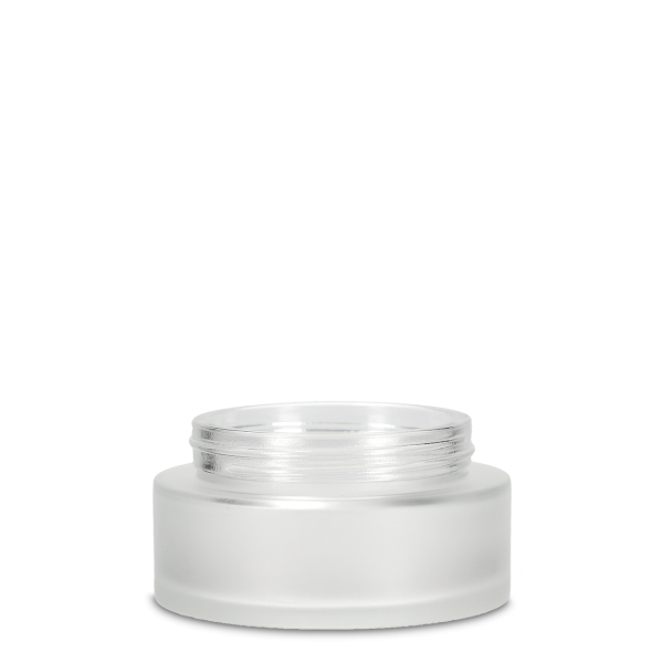 100 ml glass jar, clear frosted GL 80 round