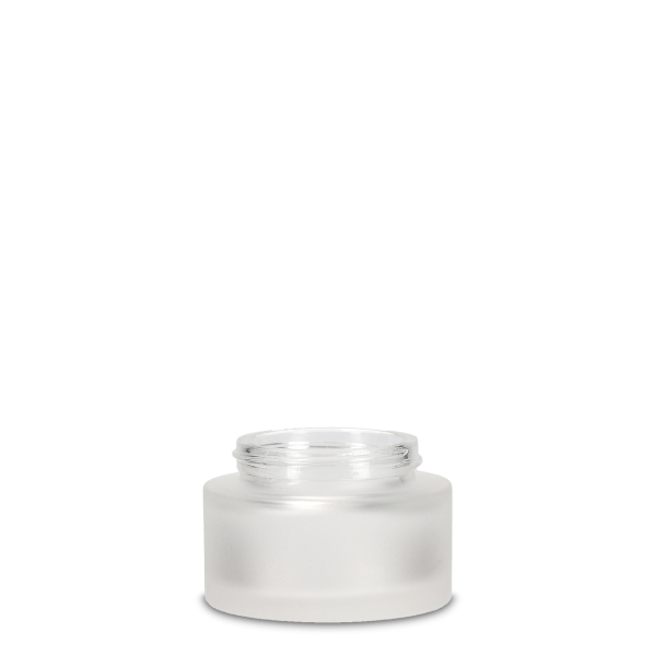 Pot en verre de 50 ml verre transparent mat GL 61 rond