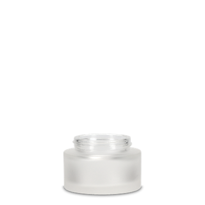 50 ml glass jar, clear frosted GL 61 round